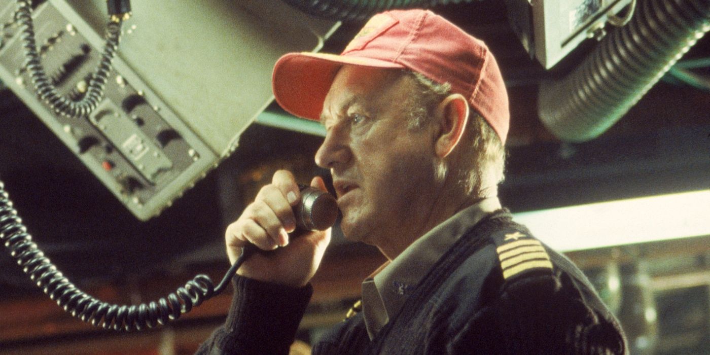 Le capitaine de Gene Hackman Franklin au téléphone à Crimson Tide