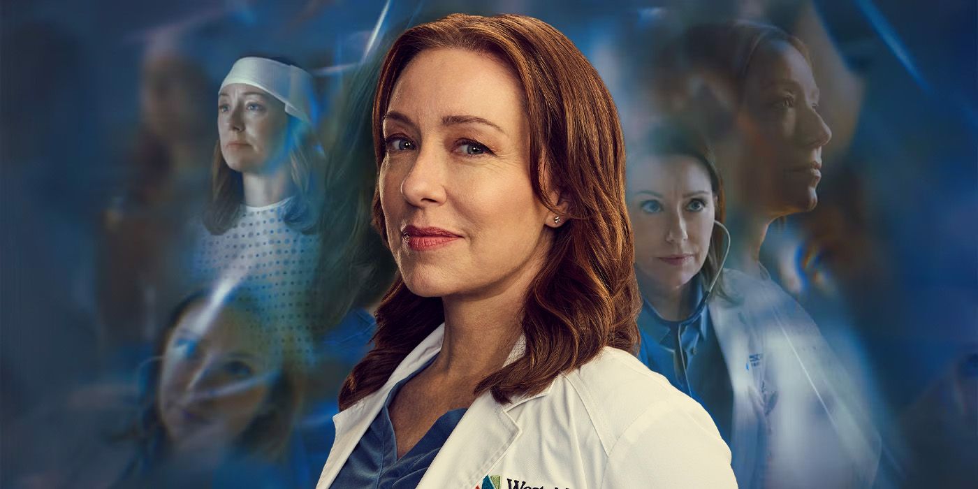 Image from Zanda Rice of Molly Parker as Dr. Amy Larsen in her doctor's coat looking at the camera for Doc