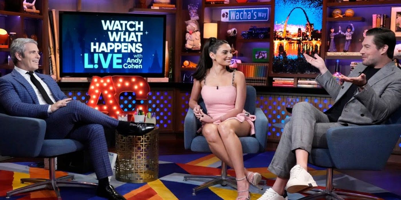 Paige DeSorbo and Craig Conover during their appearance on 'Watch What Happens Live' with Andy Cohen