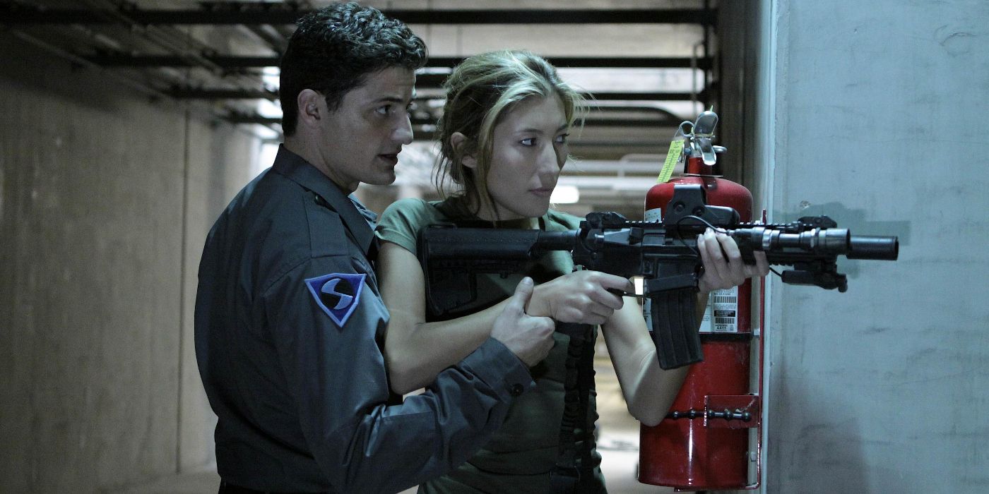 Dichen Lachman and Enver Gjokaj in Dollhouse Season 2