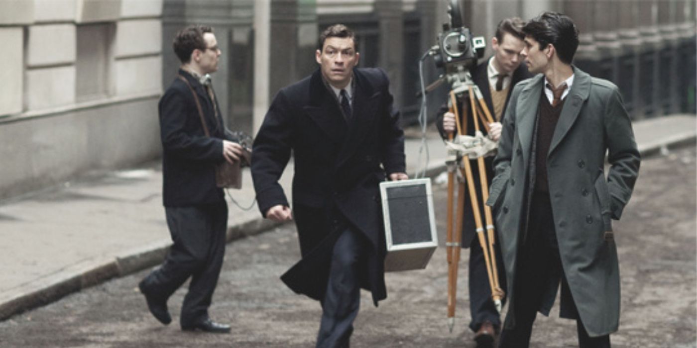 Dominic West as Hector Madden with Ben Whishaw in The Hour