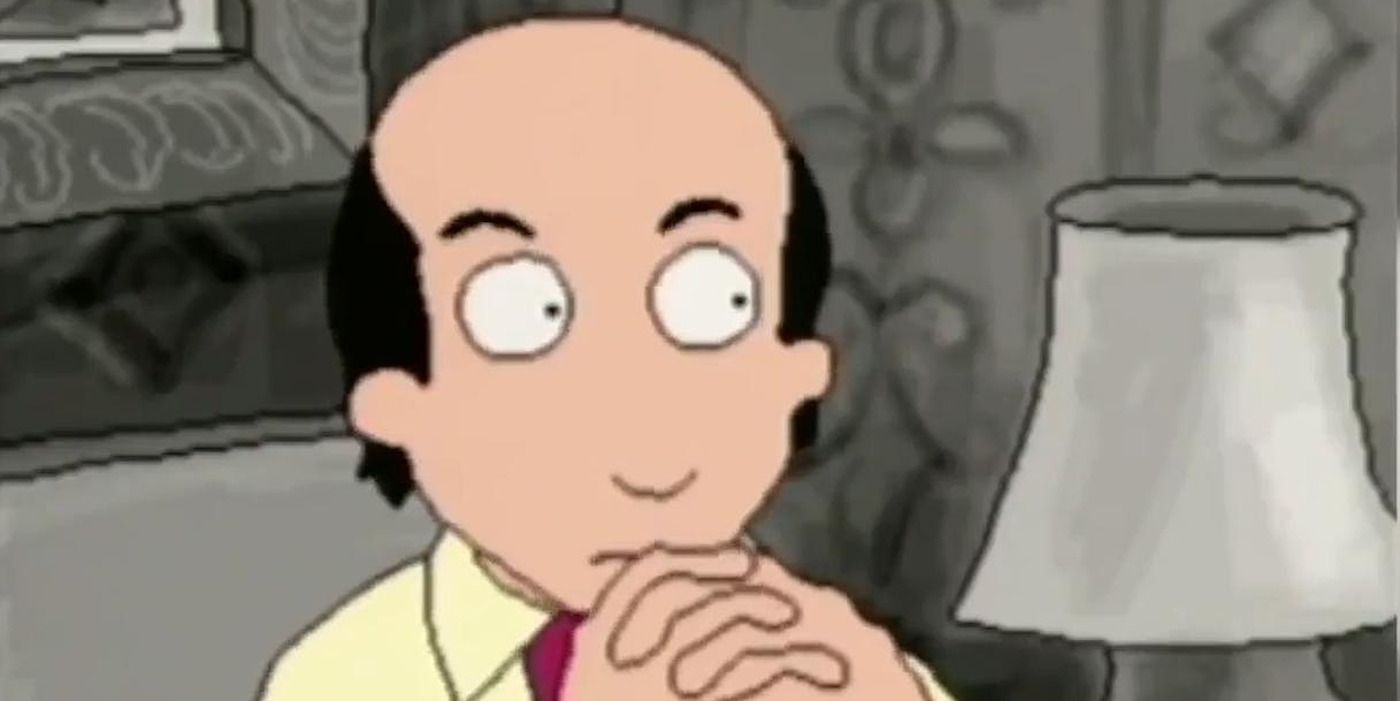 Dr. Katz with his hands on his chin in 'Dr. Katz, Professional Therapist'