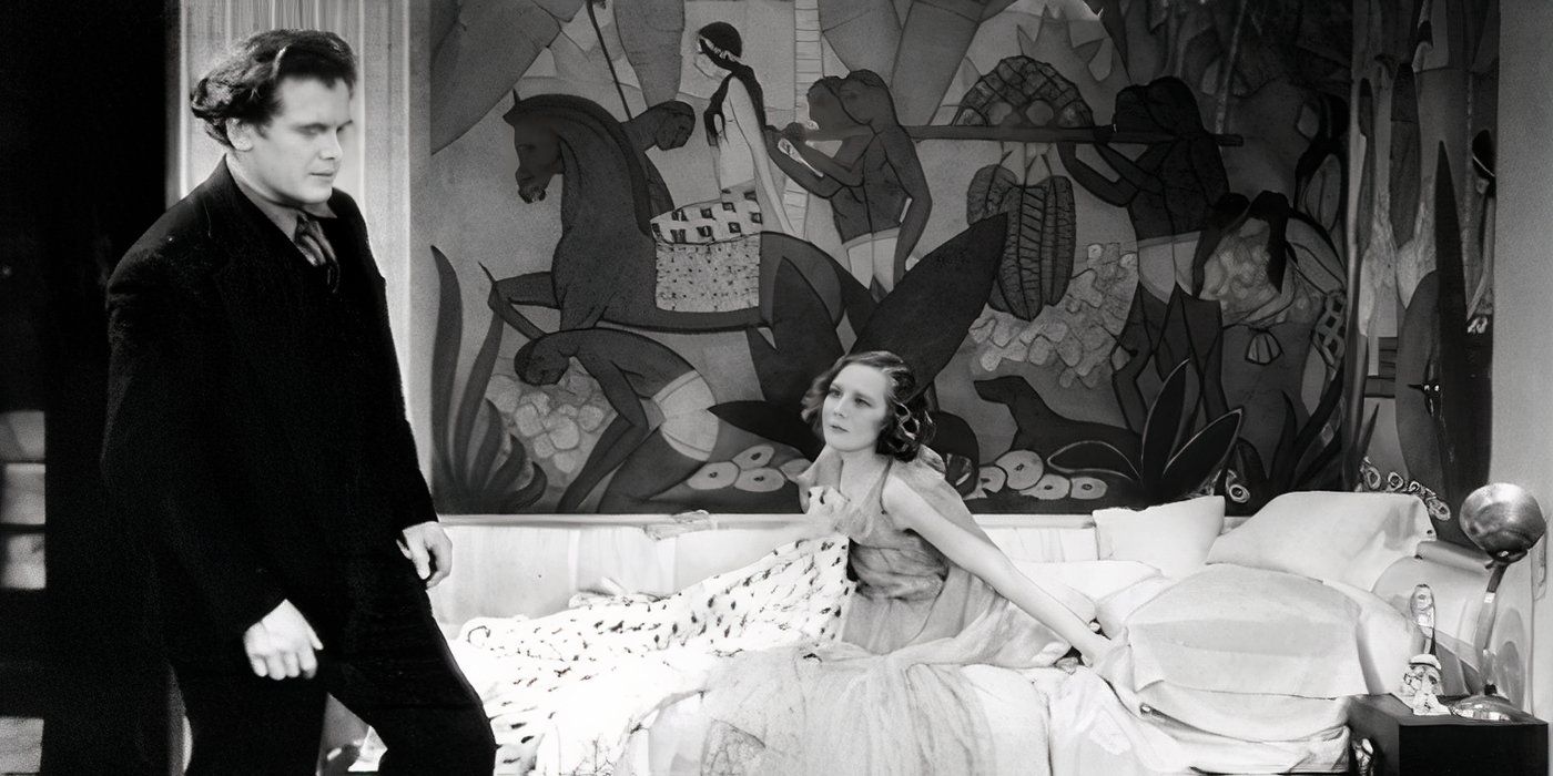 A woman looking to a man in Dynamite