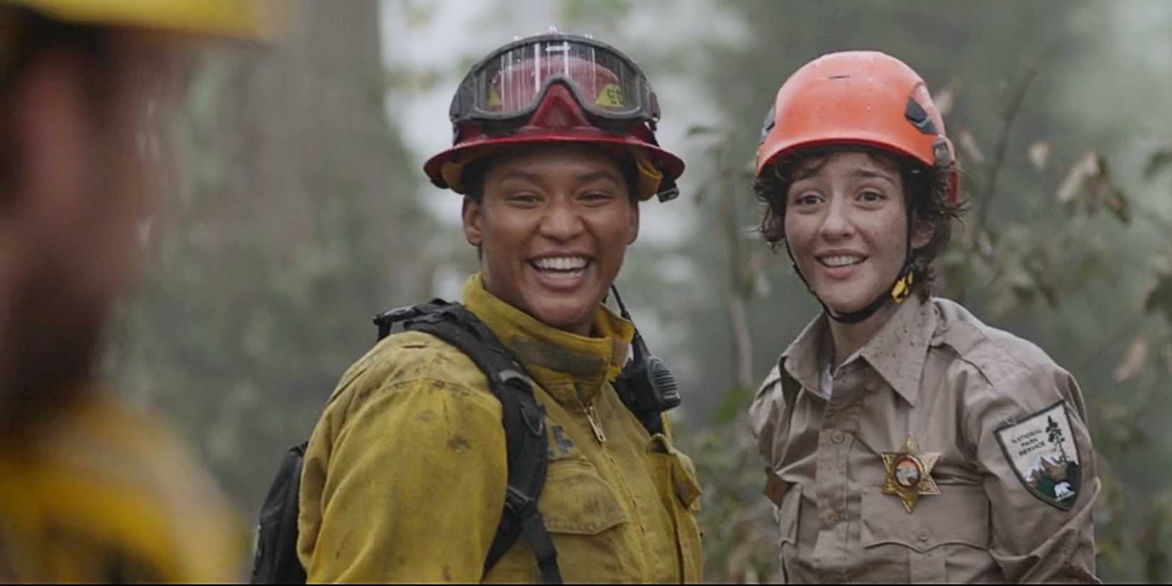 Eve and Francine smiling together in Fire Country Season 3.