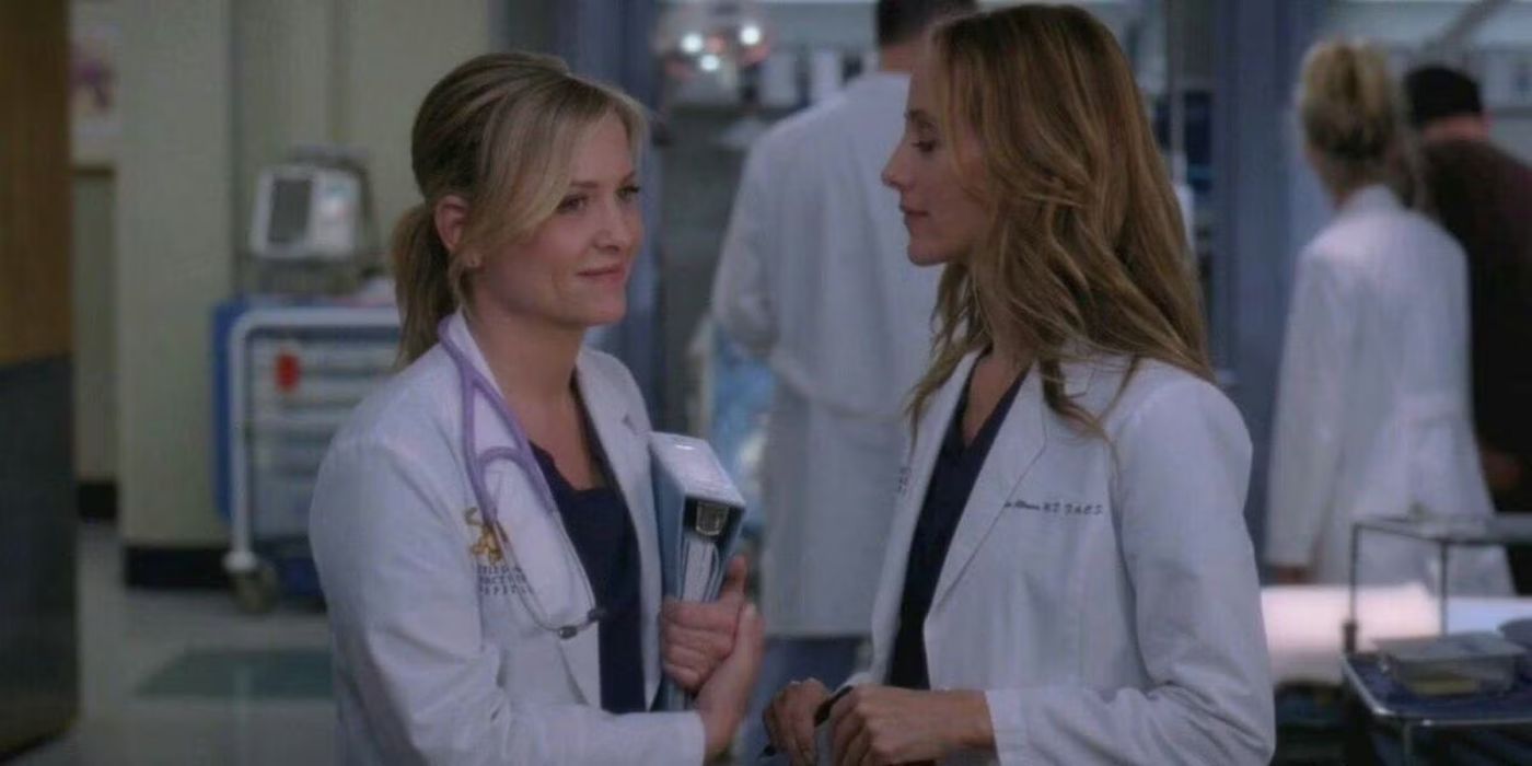 Arizona Robbins (Jessica Capshaw) and Teddy Altman (Kim Raver) in 'Grey's Anatomy'