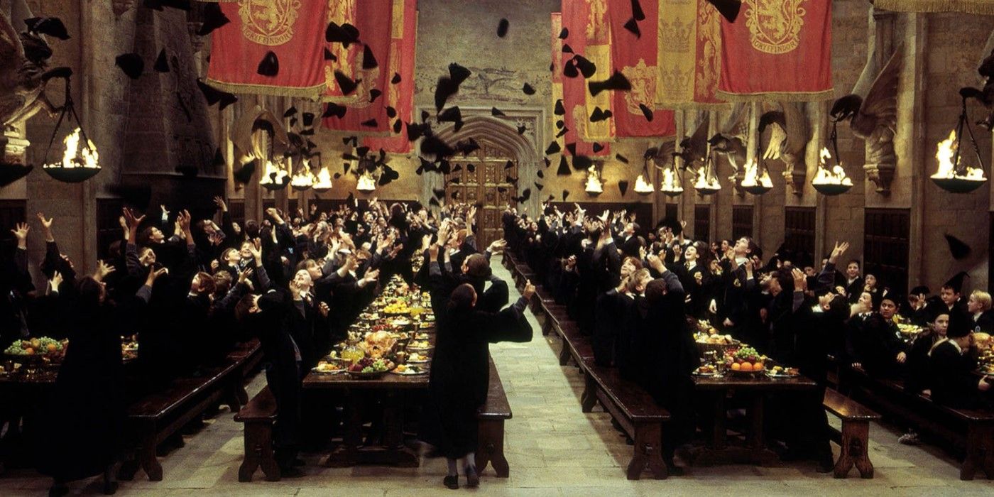 Gryffindor is awarded the House Cup in 'Harry Potter and the Sorceror's Stone'