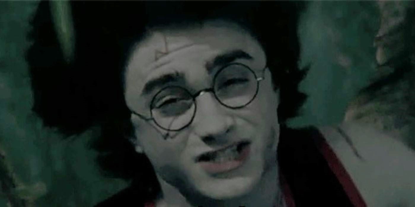 Daniel Radcliffe as Harry Potter uses the spell Ascendio underwater in Harry Potter and the Goblet of Fire.