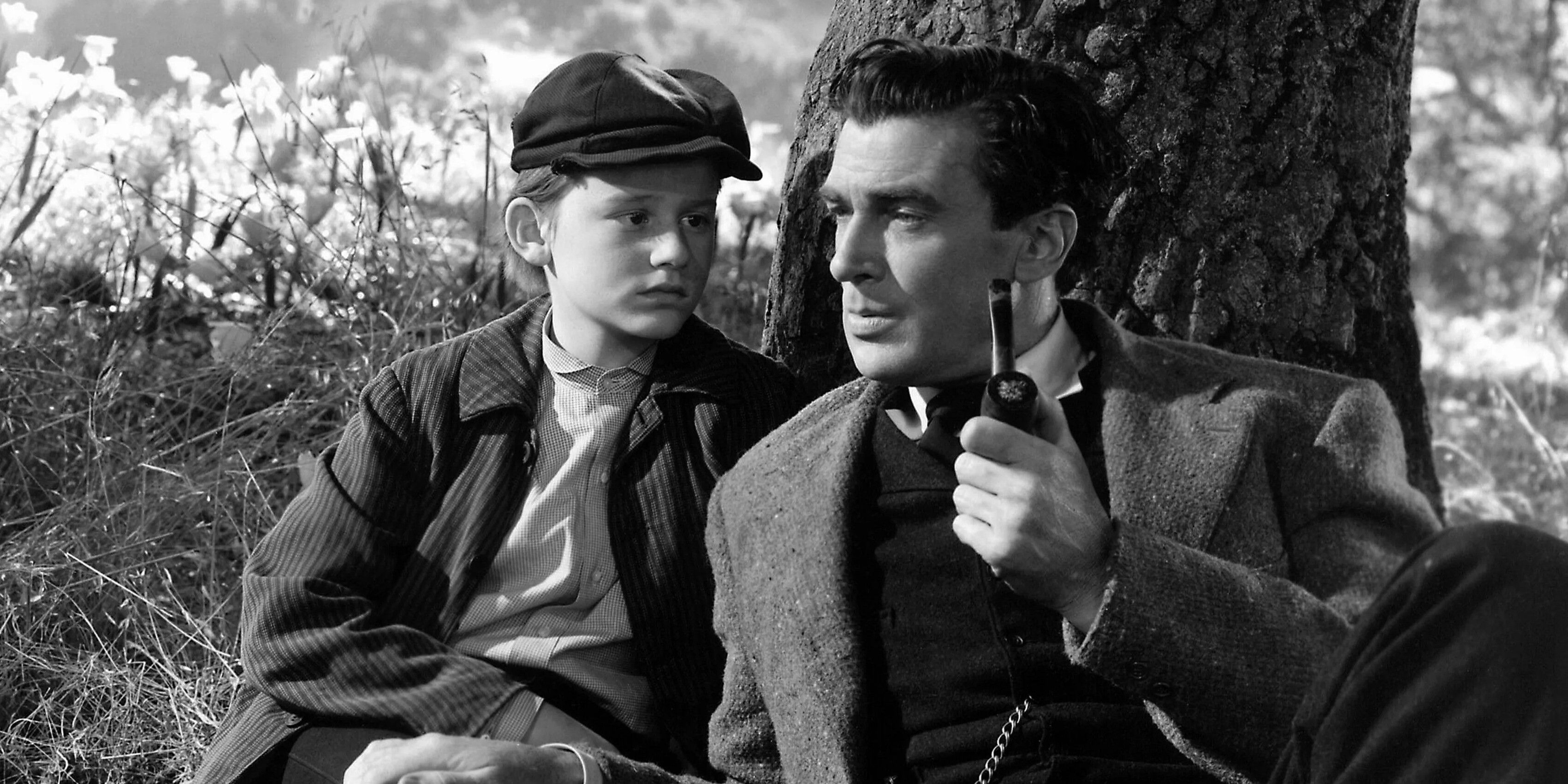 Roddy McDowell and Walter Pidgeon in 'How Green Was My Valley'