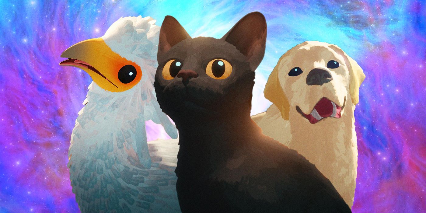 The cat, bird, and dog from ‘Flow’