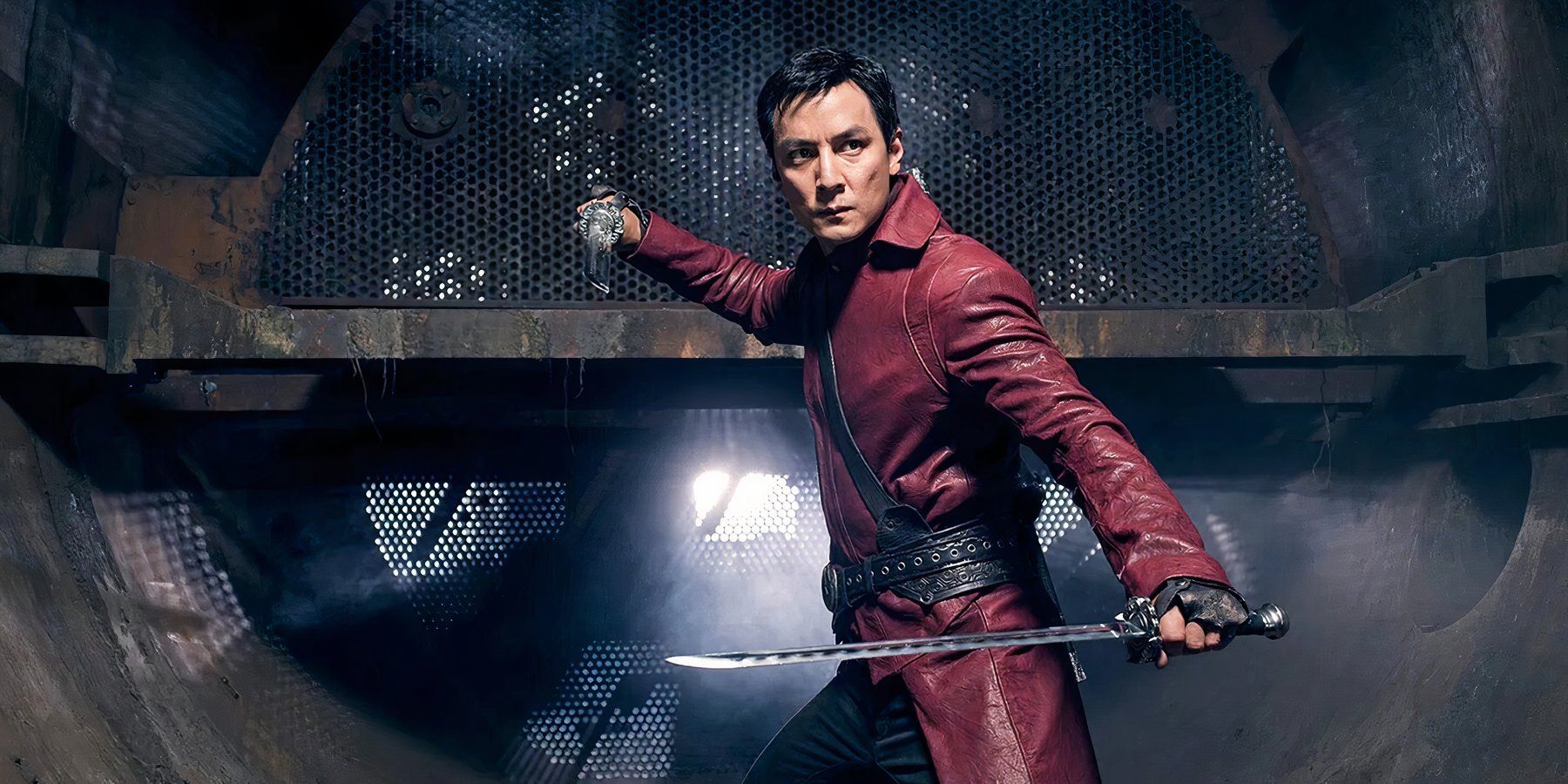 Sunny readying himself with two swords in the series, &lsquo;Into the Badlands.'