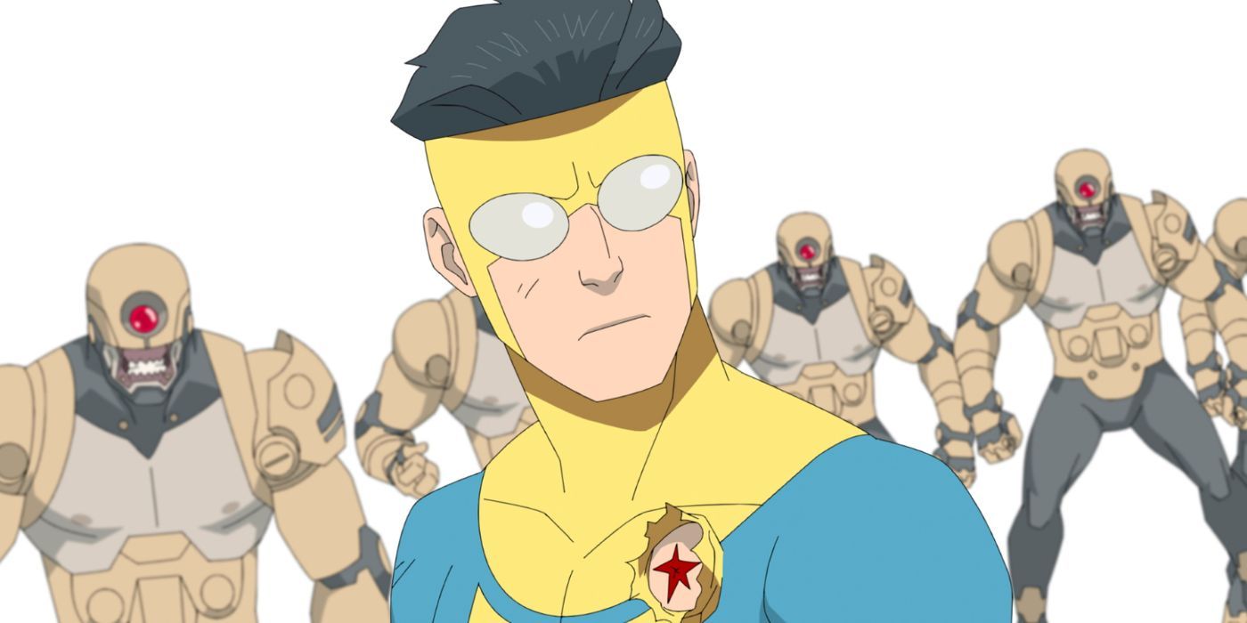 Mark Grayson (Steven Yeun) surrounded by ReAnimen in Invincible Season 3.