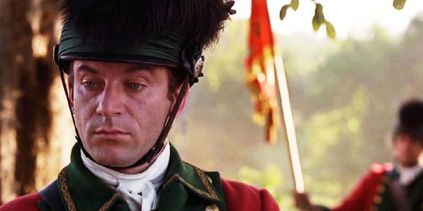 Jason Isaacs as William Tavington looking haughty in The Patriot