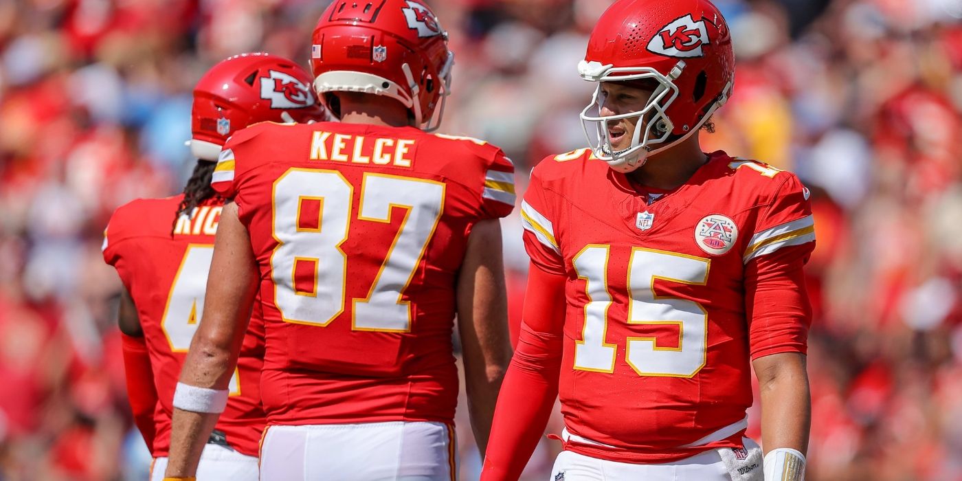 Travis Kelce and Patrick Mahomes of the Kansas City Chiefs.