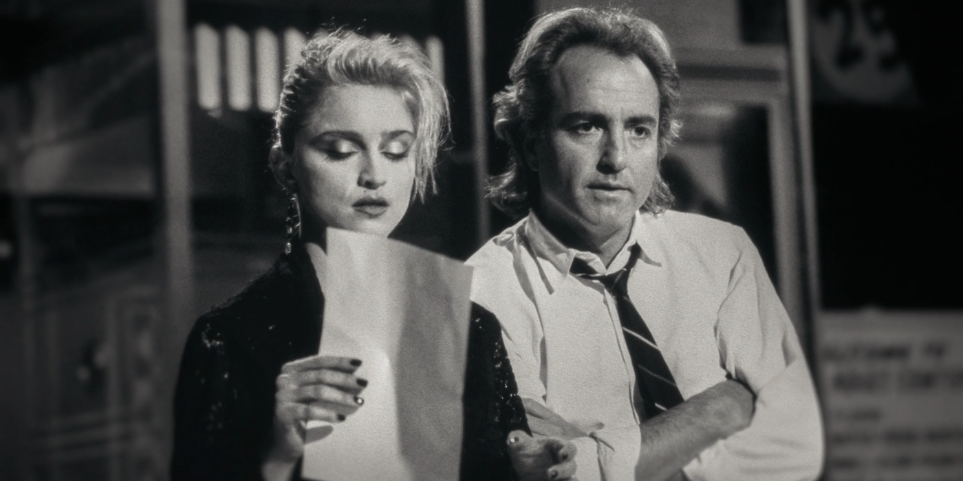 Lorne Michaels and Madonna rehearsing Season 11 of Saturday Night Live in 1985.