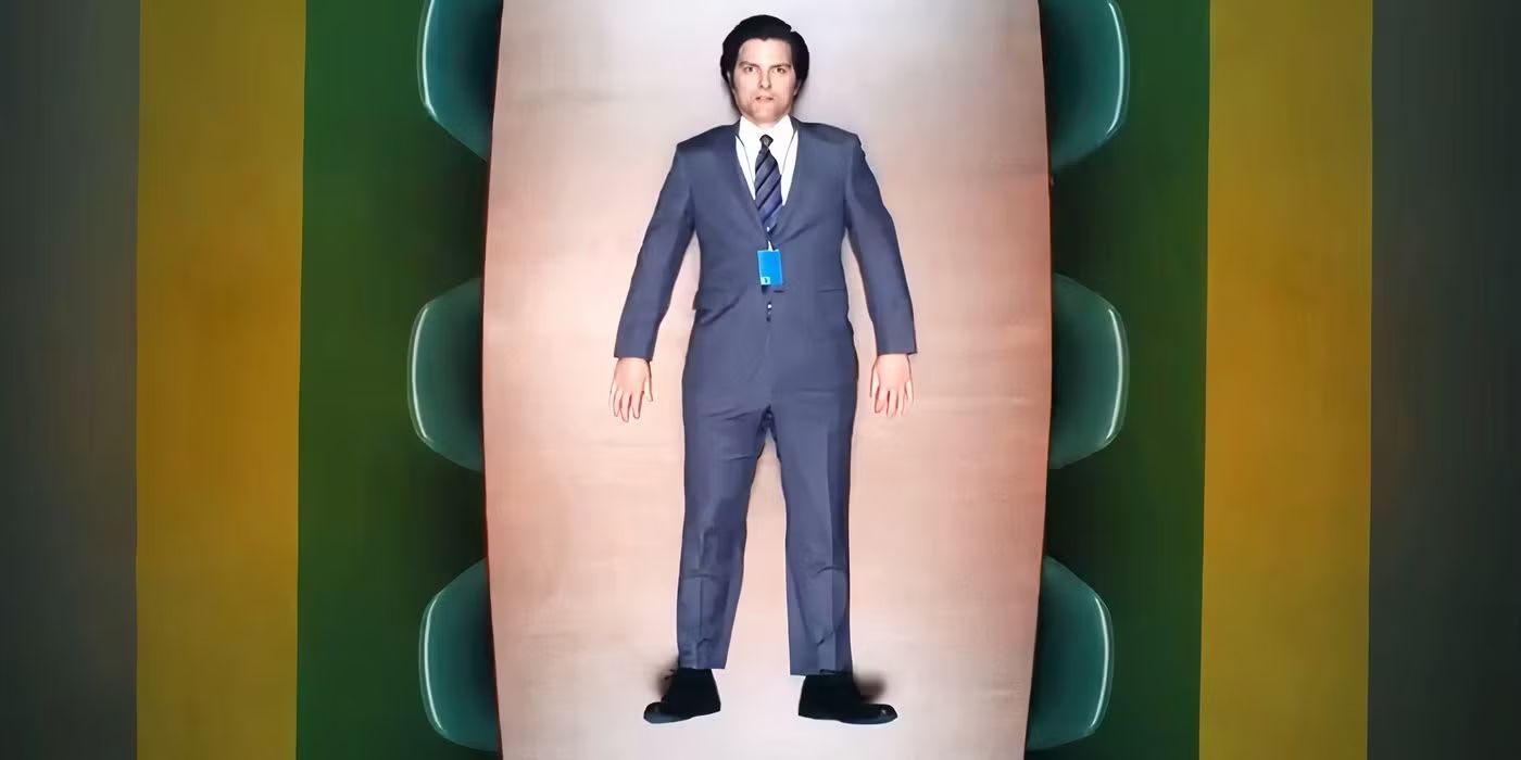 Mark (Adam Scott) lying on a table in Severance Season 2 Episode 3