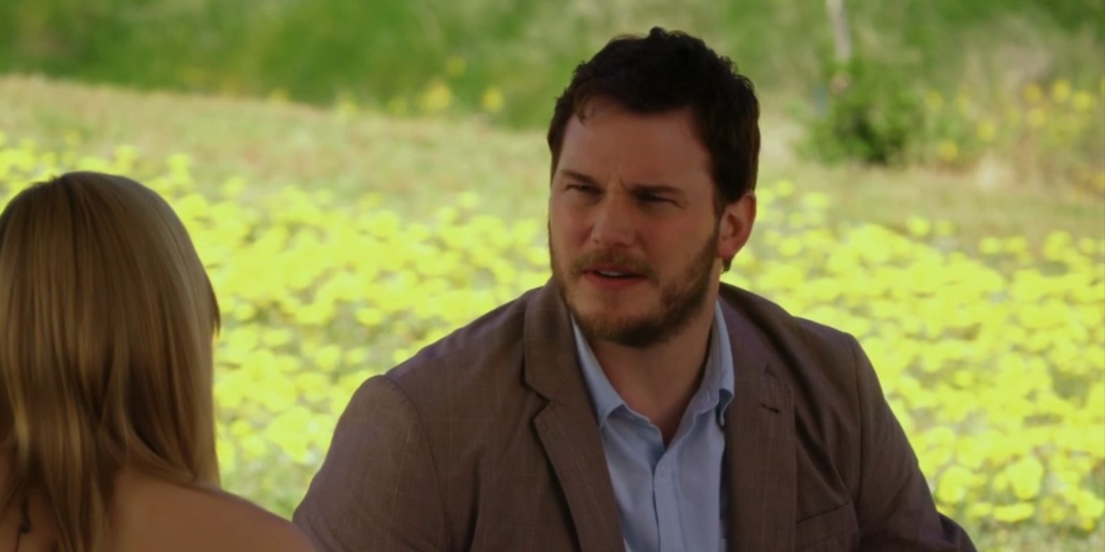 Doug, played by Chris Pratt, looks disgusted in 'Movie 43'.