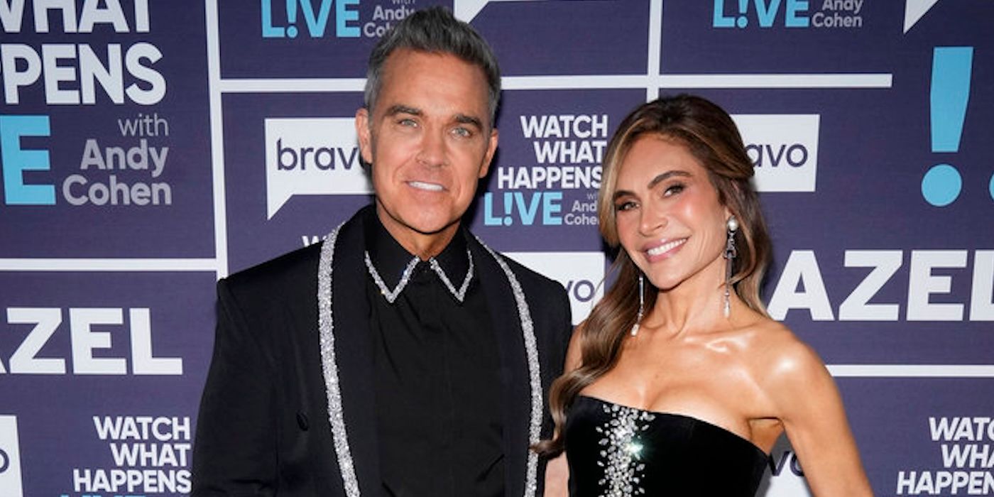 Robbie Williams and Ayda Field on the &lsquo;Watch What Happens Live&rsquo; carpet