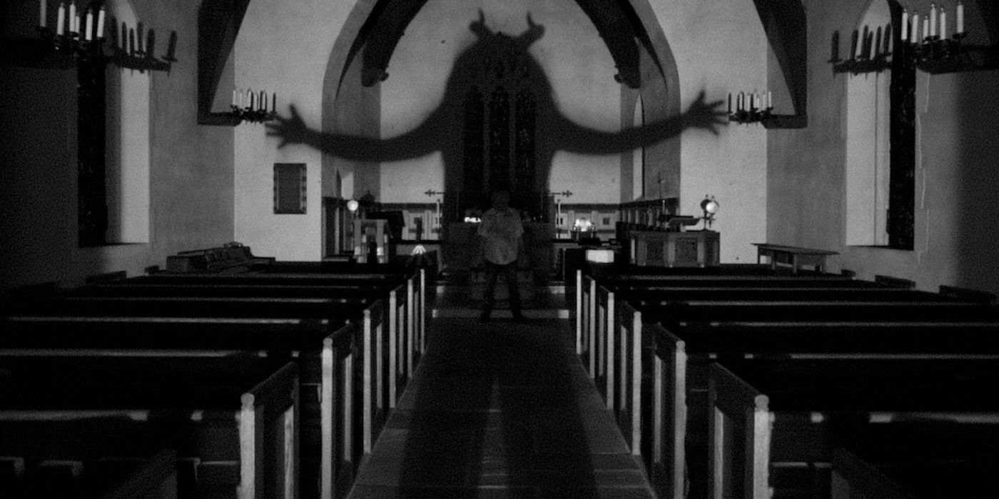 Shadow of a monster in a church in OBEX