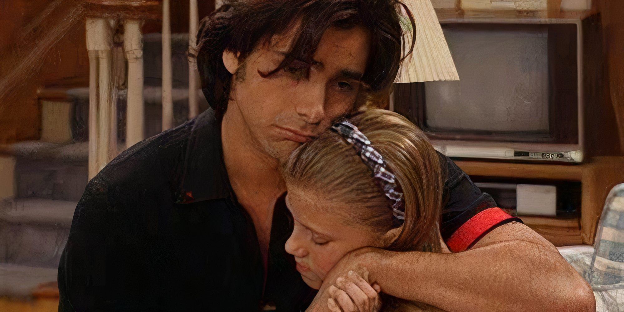 Jesse and Stephanie are hugging after a hard conversation.