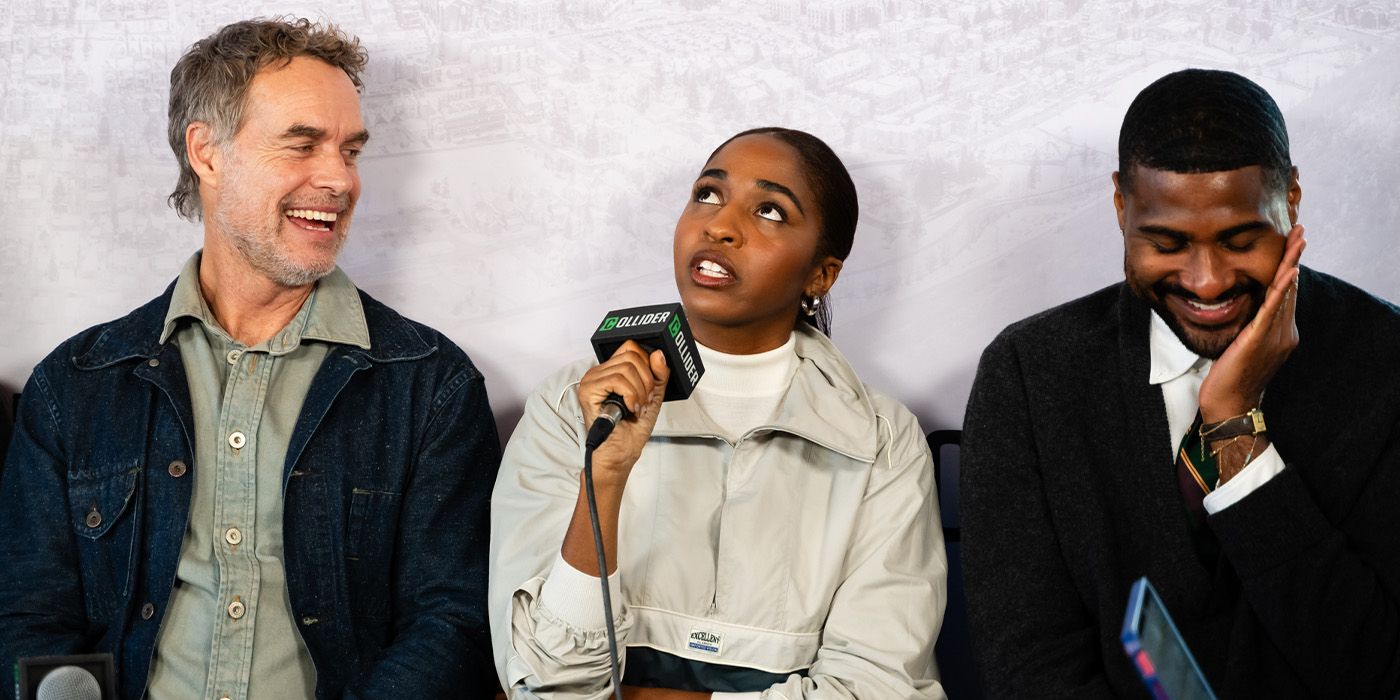 Murray Bartlett, Ayo Edebiri and Mark Anthony Green at Sundance Film Festival 2025 for Opus