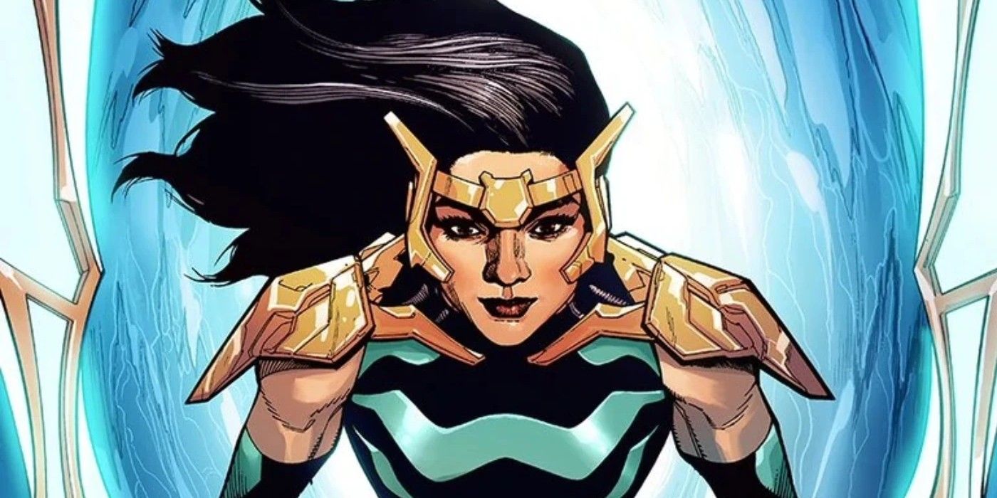 Pearl Pangan, aka Wave, summons the element of water. Artwork by Lenil Francis Yu.
