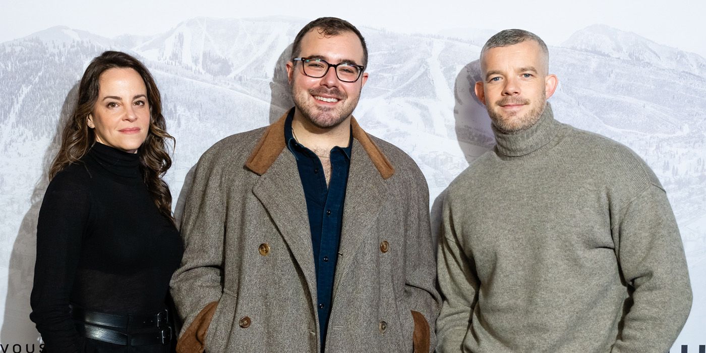 The cast and director of Plainclothes pose at Sundance Film Festival 2025