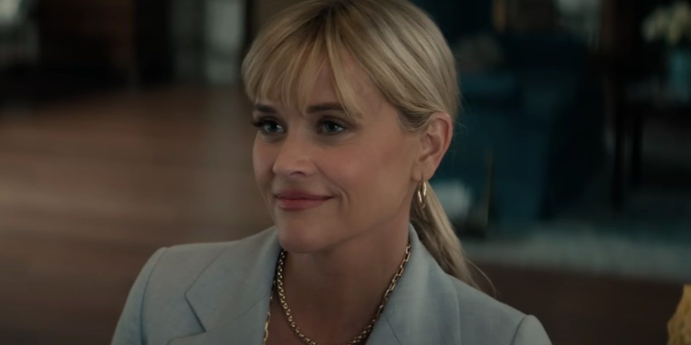 Reese Witherspoon, smiling, as Margot in You&rsquo;re Cordially Invited