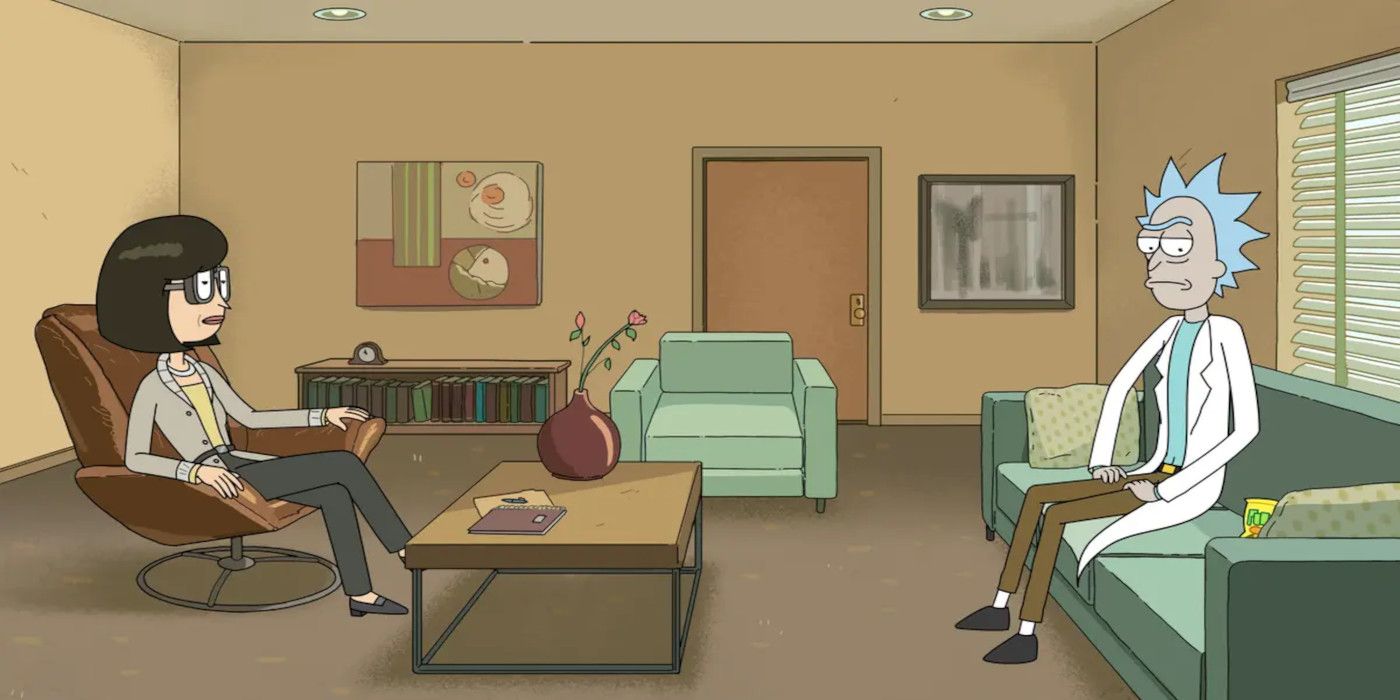 Dr. Wong, voiced by Susan Sarandon, has a therapy session with Rick on Rick and Morty.
