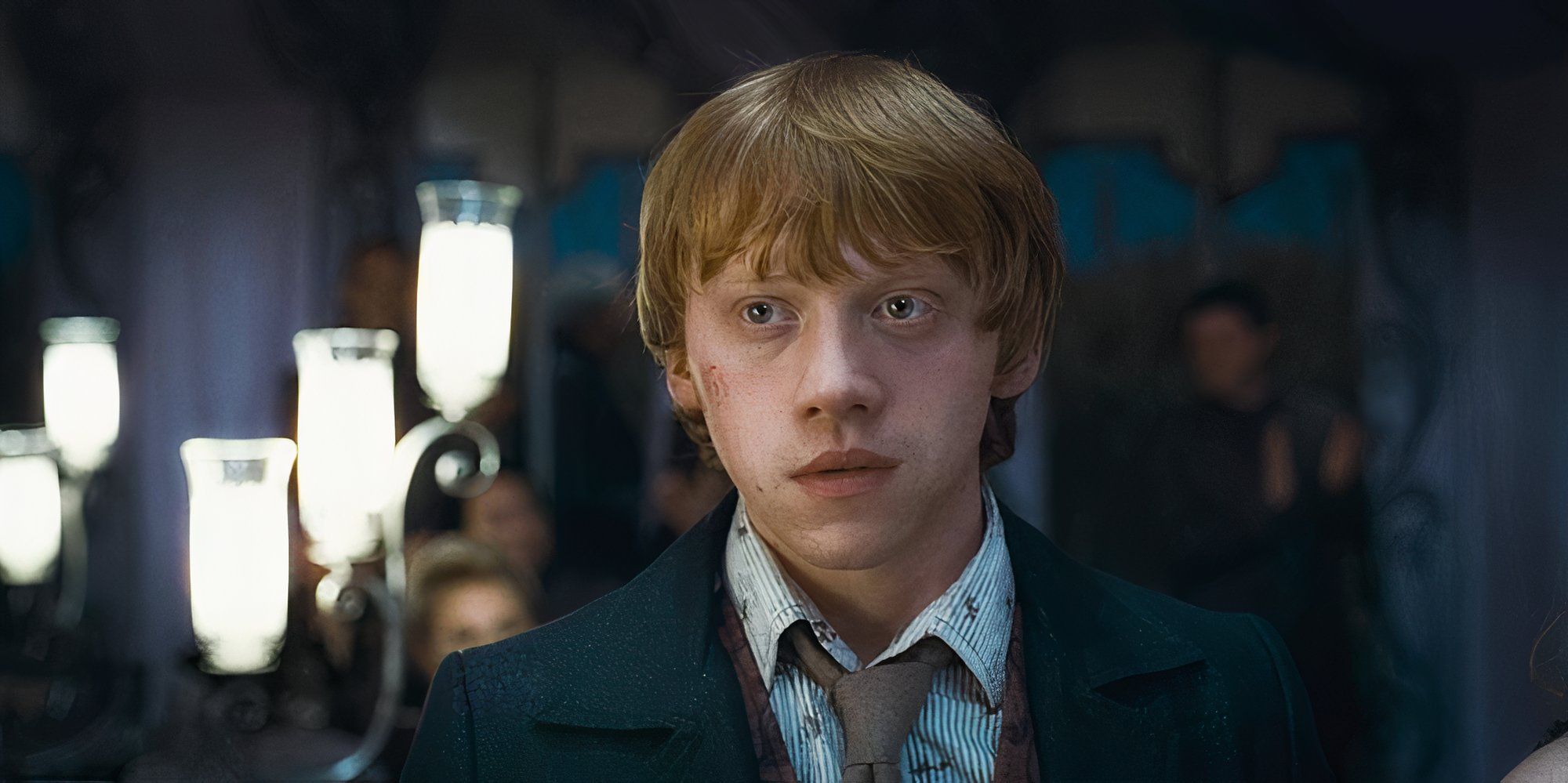 Ron looking at Hermione in awe in Deathly Hallows Part 1