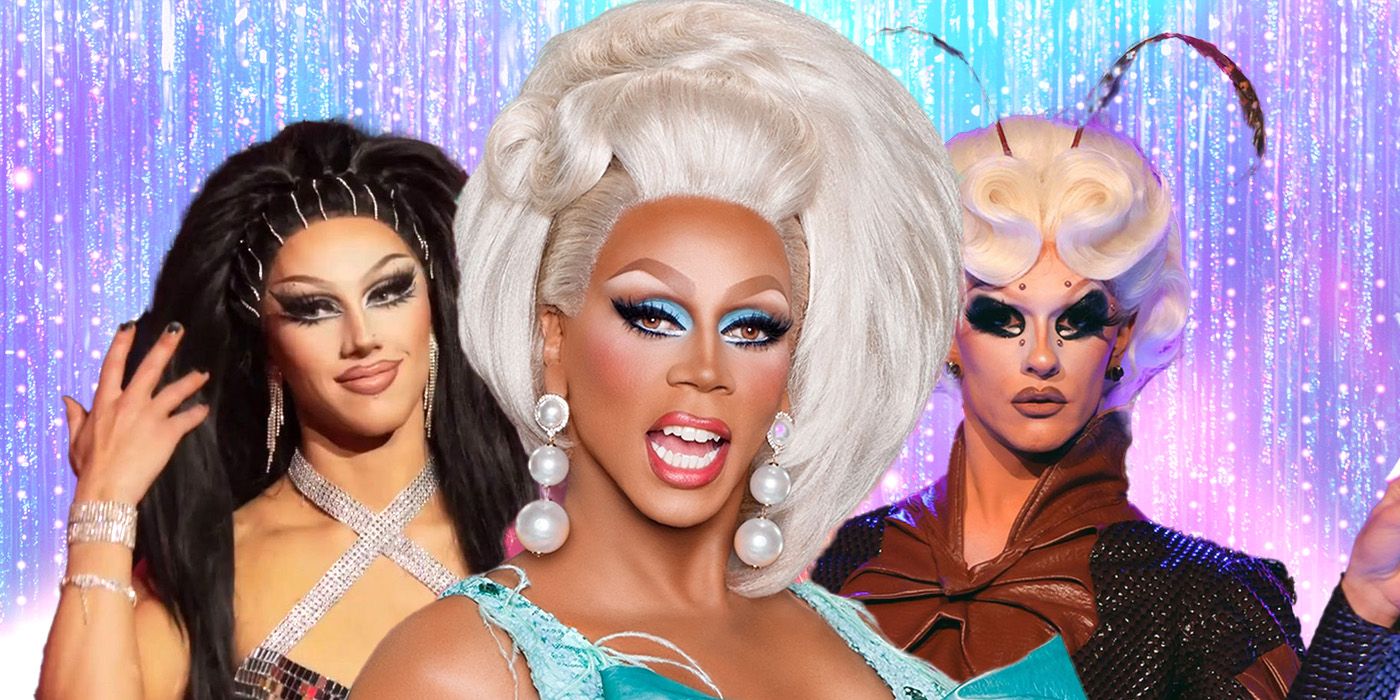 Custom Image of RuPaul flanked by two contestants