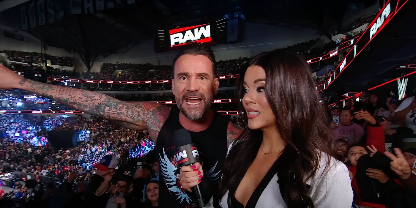 CM Punk cuts a promo on WWE Raw