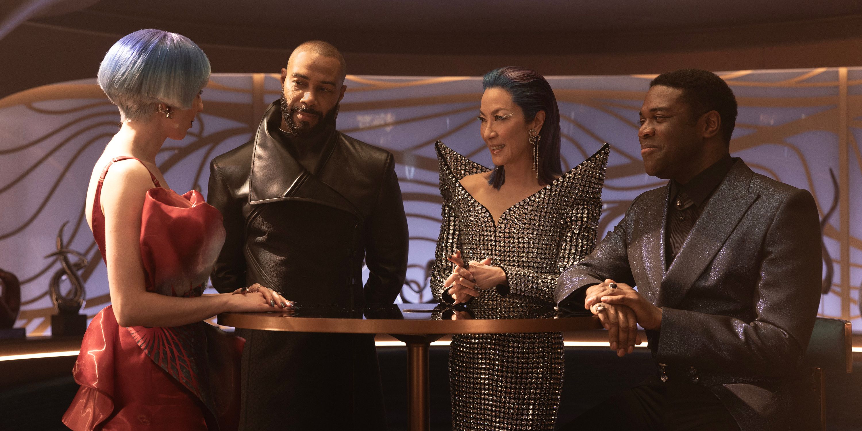 Michelle Yeoh, Sam Richardson, Omari Hardwick, and Kacey Rohl in Star Trek Section 31