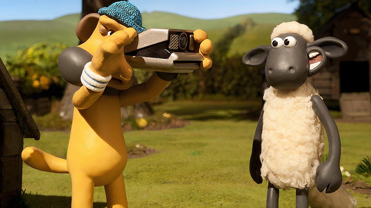 Bitzer takes a photo of Shaun in the 2007 series, Shaun The Sheep.