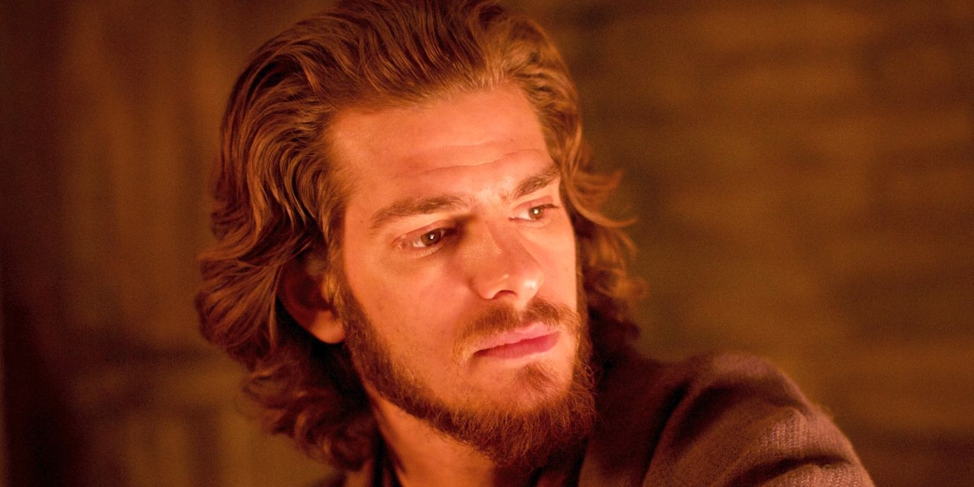 Andrew Garfield as Rodrigues in Silence