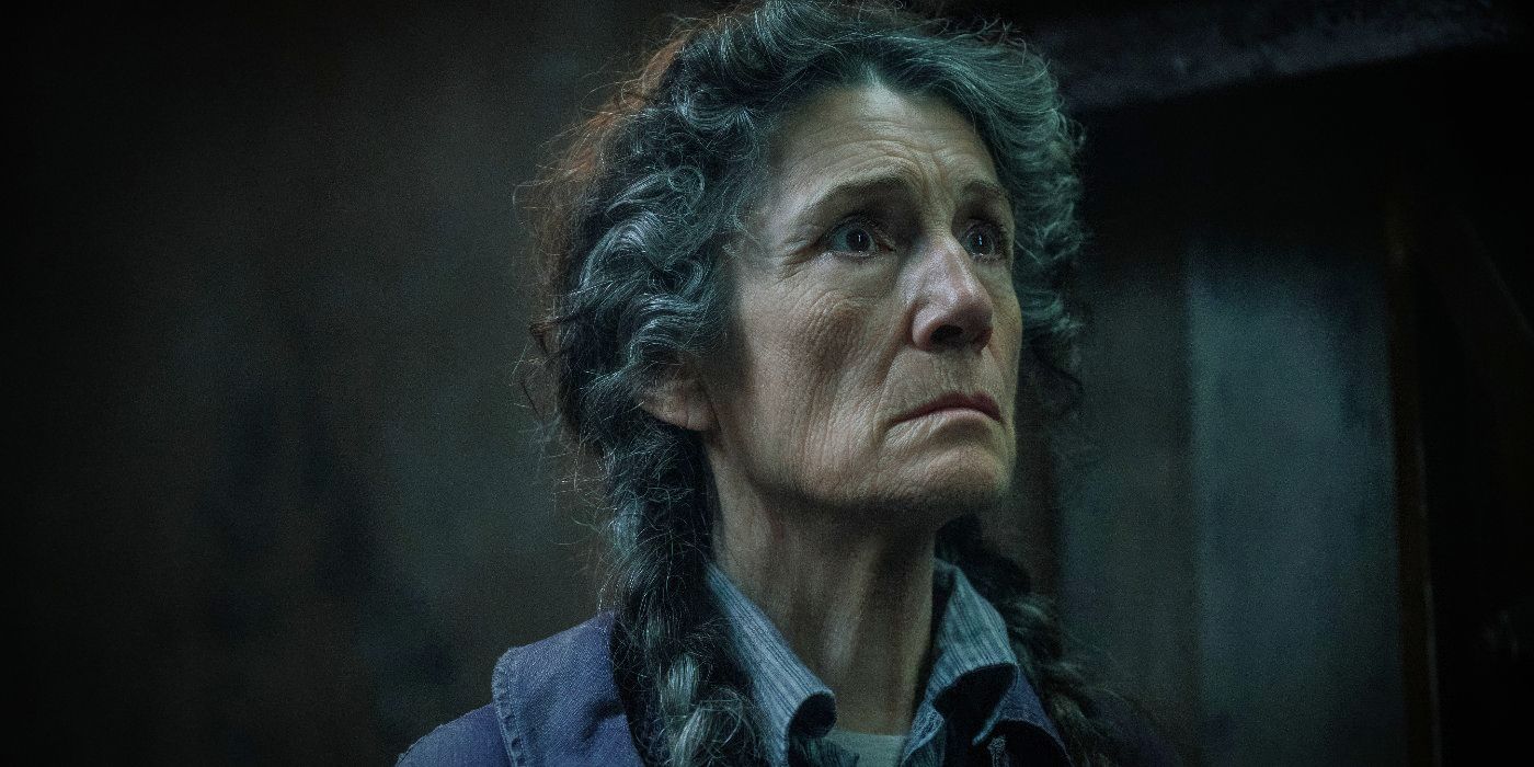 Harriet Walter looking tearful in Silo Season 2 Episode 8.