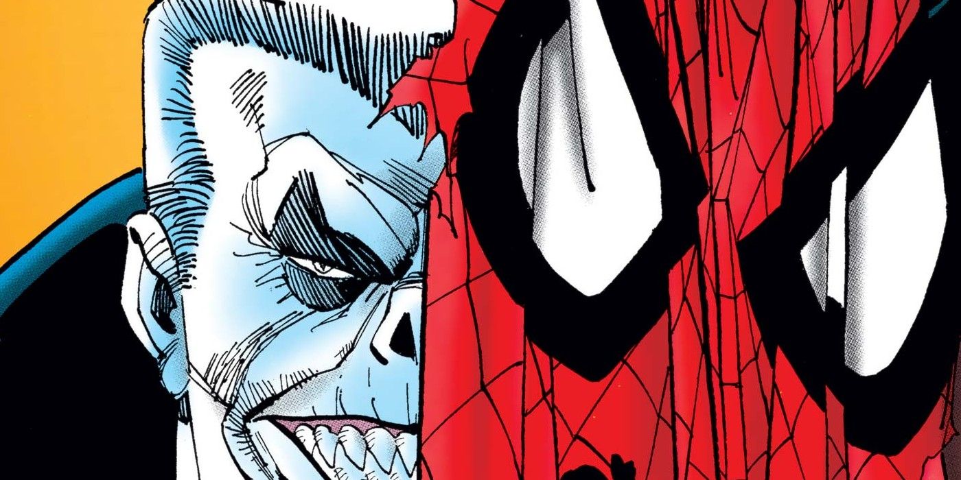 Tombstone smiling while holding Spider-Man's mask