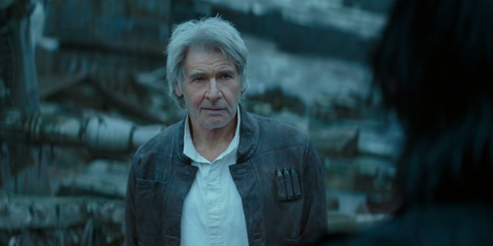 Han Solo (Harrison Ford) speaks to Kylo Ren (Adam Driver) in Star Wars: The Rise of Skywalker.