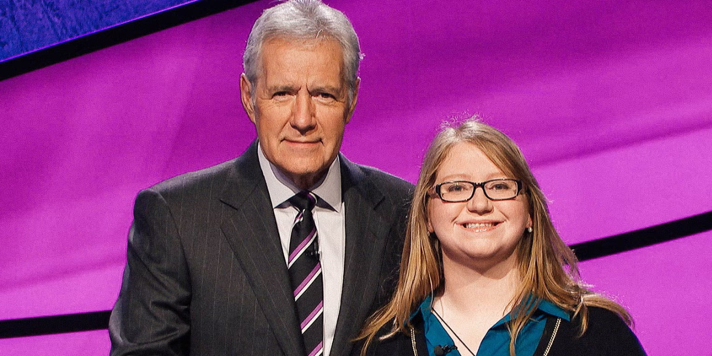 Stephanie Hull and Alex Trebek- Jeopardy!