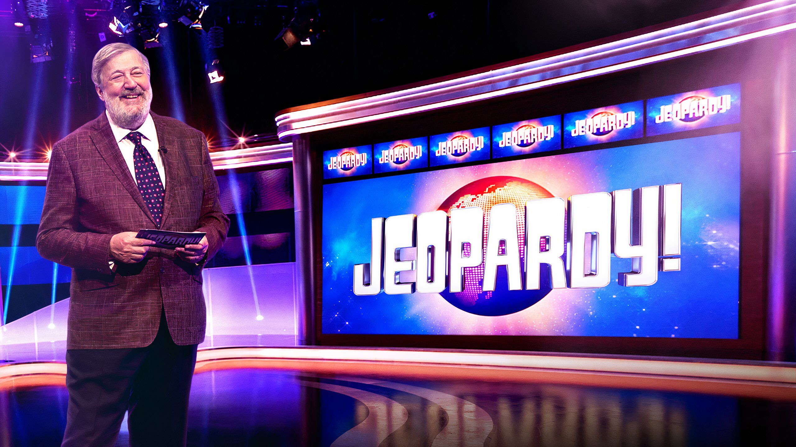 Stephen Fry, host of the UK's 'Jeopardy' revival