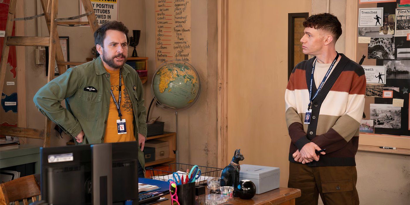 Charlie Day and Chris Perfetti in the Abbott Elementary Crossover