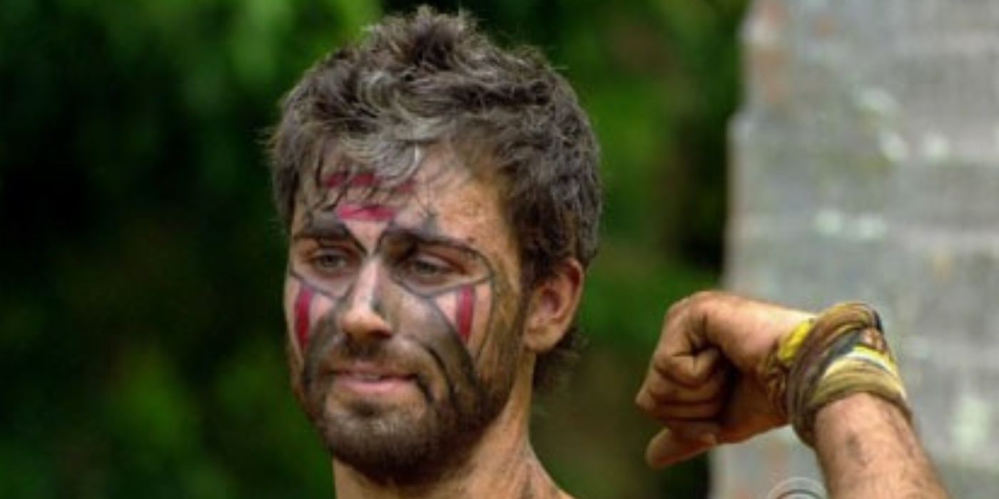 Ben Browning wearing face paint on &lsquo;Survivor: Samoa.'