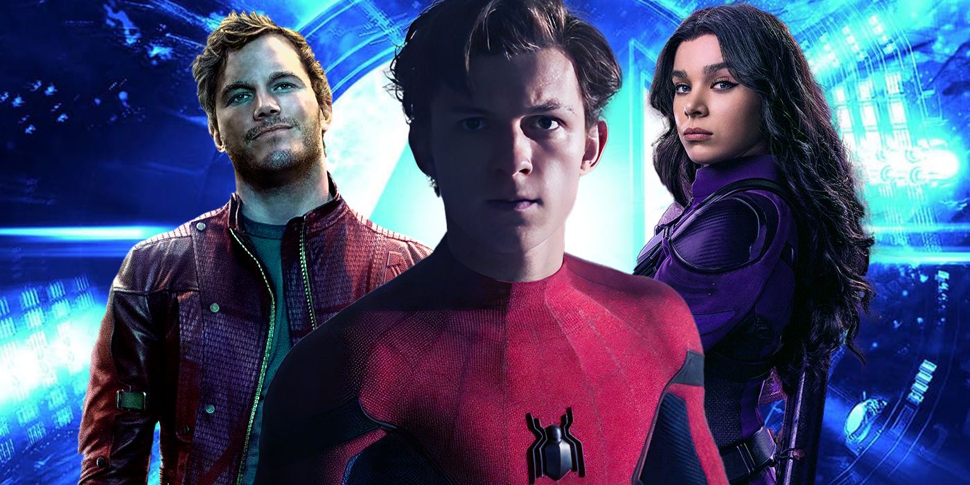 Blended image showing Star-Lord, Spider-Man, and Kate Bishop