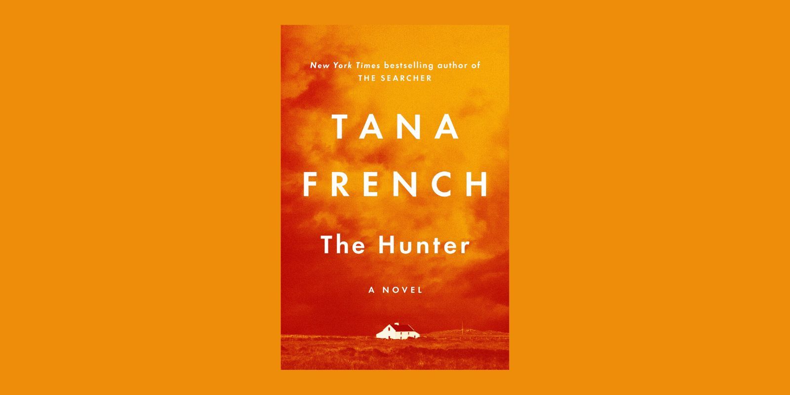 The Hunter novel cover against an orange background