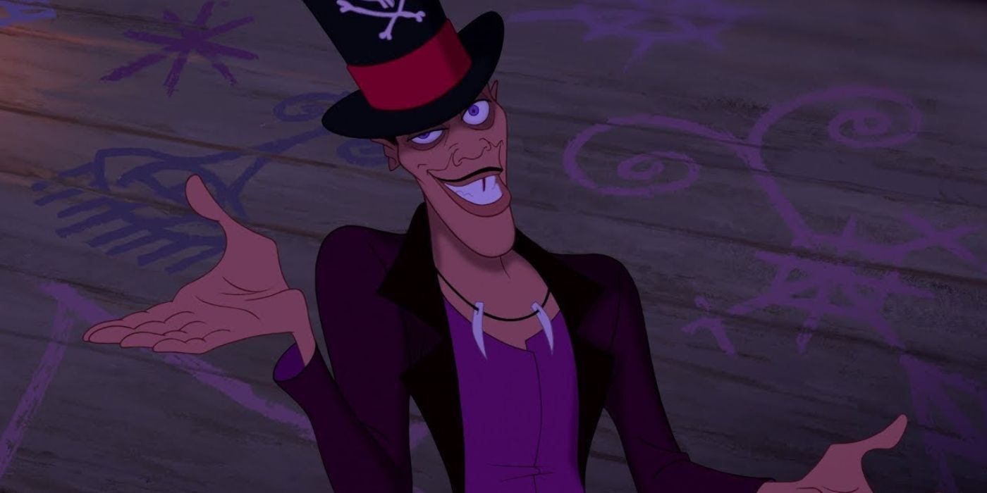 Dr. Facilier smiling with his arms wide