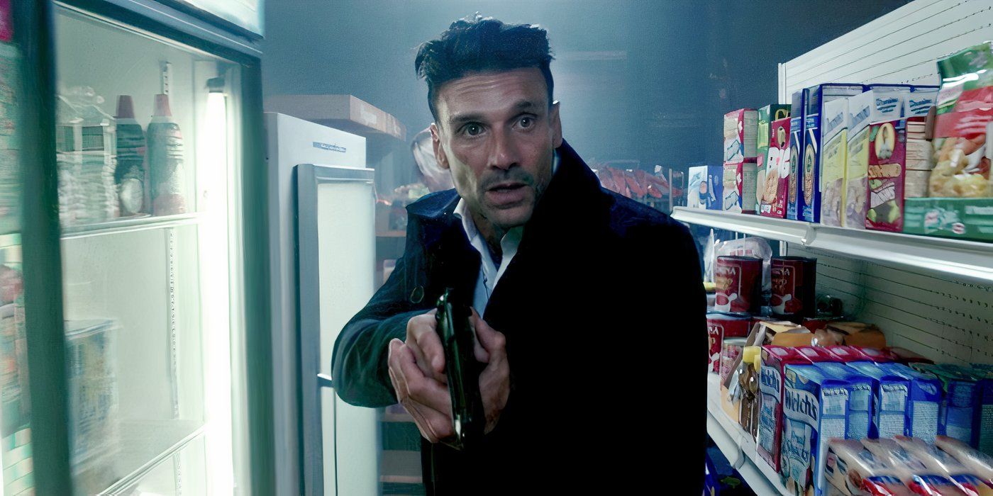 Frank Grillo walking with a gun in The Purge: Election Year