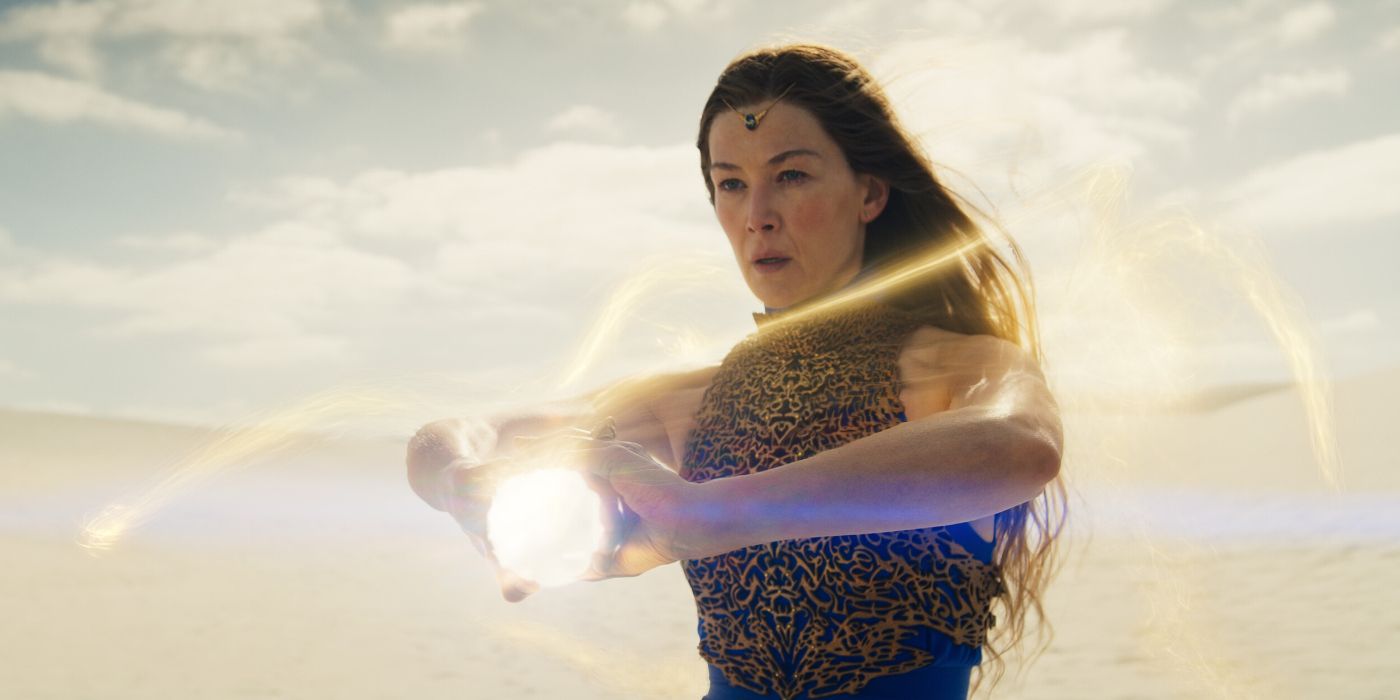 Rosamund Pike as Moiraine Damodred in The Wheel of Time Season 3