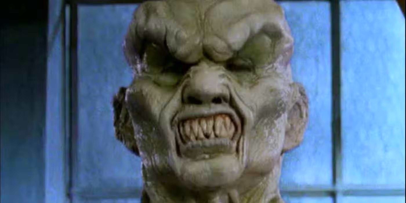 A closeup of the Haunted Mask on Goosebumps.