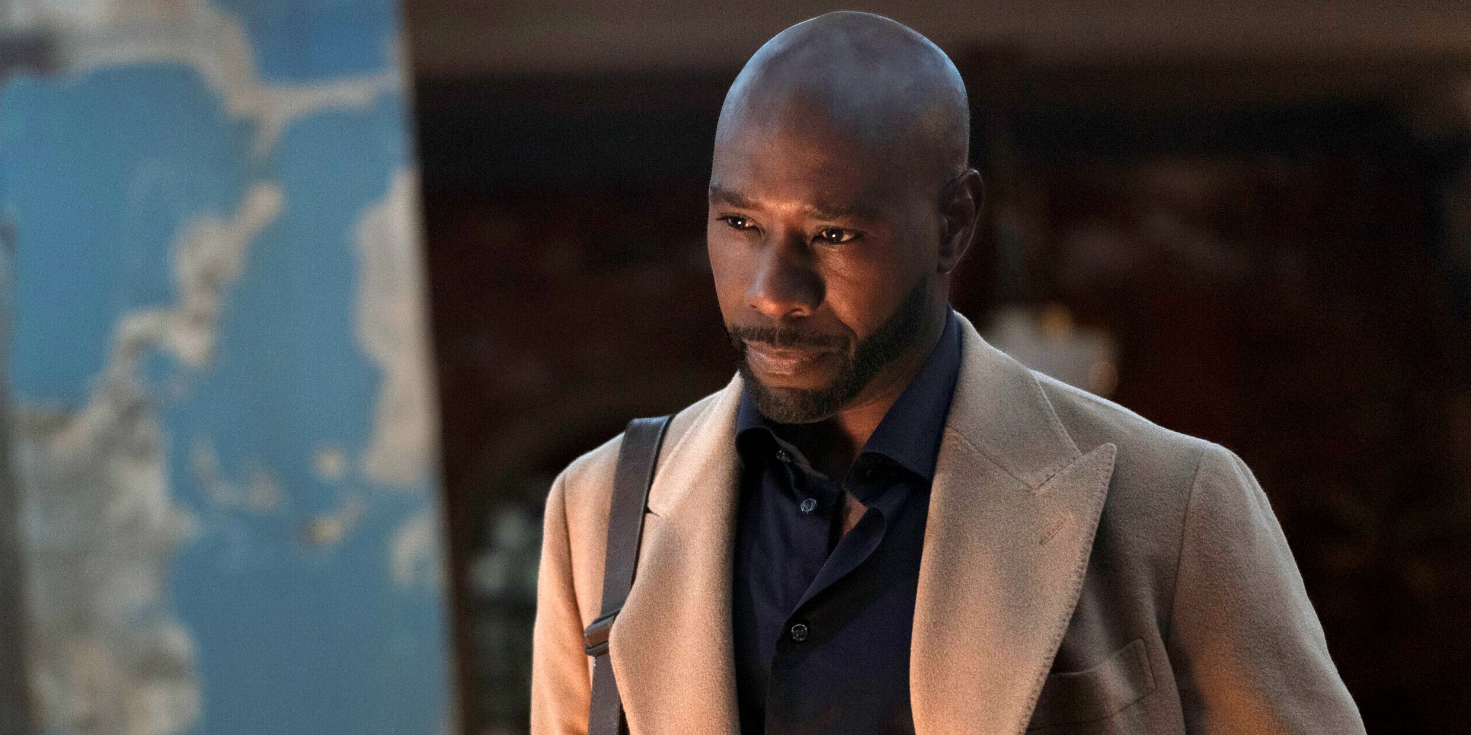 Morris Chestnut as Dr. Watson looking off to the right on the CBS series Watson