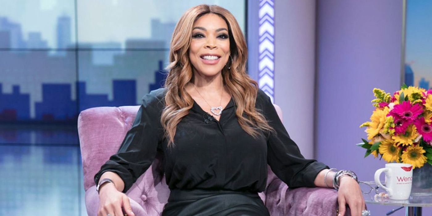 Wendy Williams smiles on the set of her show, 'The Wendy Williams Show.'