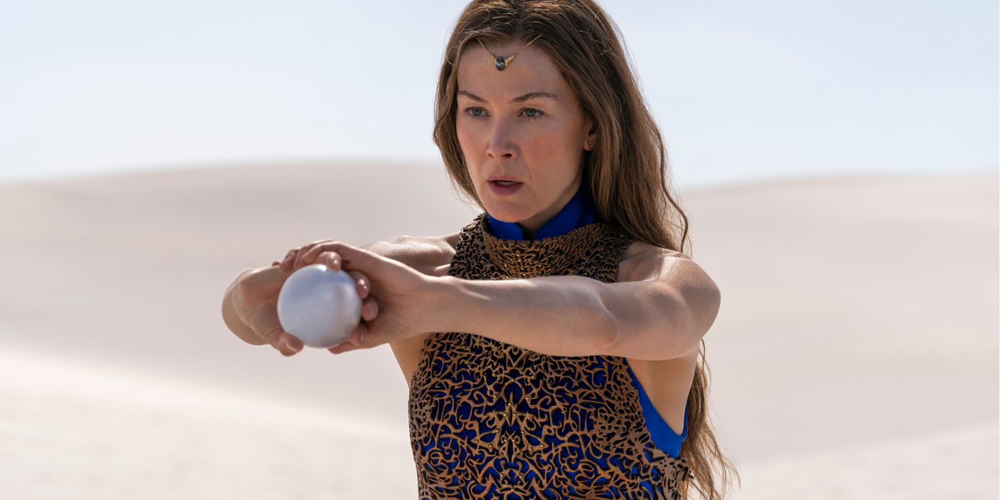 Rosamund Pike as Moiraine Damodred in The Wheel of Time Season 3